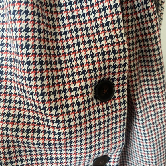 Frank And Oak Houndstooth Vest Double Breasted  Button Tie Front Dress - Picture 9 of 12